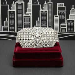 Antique Vintage Estate Art Deco Diamond Platinum Large Pin Brooch