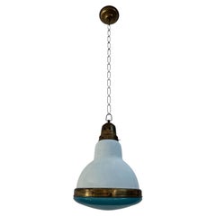 Antique Vintage German Opaline Reinlicht Solal Daylight Ceiling Pendant Light