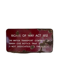 Antique Vintage Industrial British Railway Station Enamel Advertising Sign