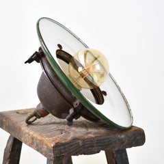 Antique Vintage Industrial Cast Enamel Pendant Kitchen Light