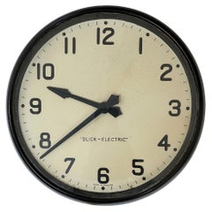 Vintage Vintage Industrial English Gents of Leicester Blick Electric Wall Clock