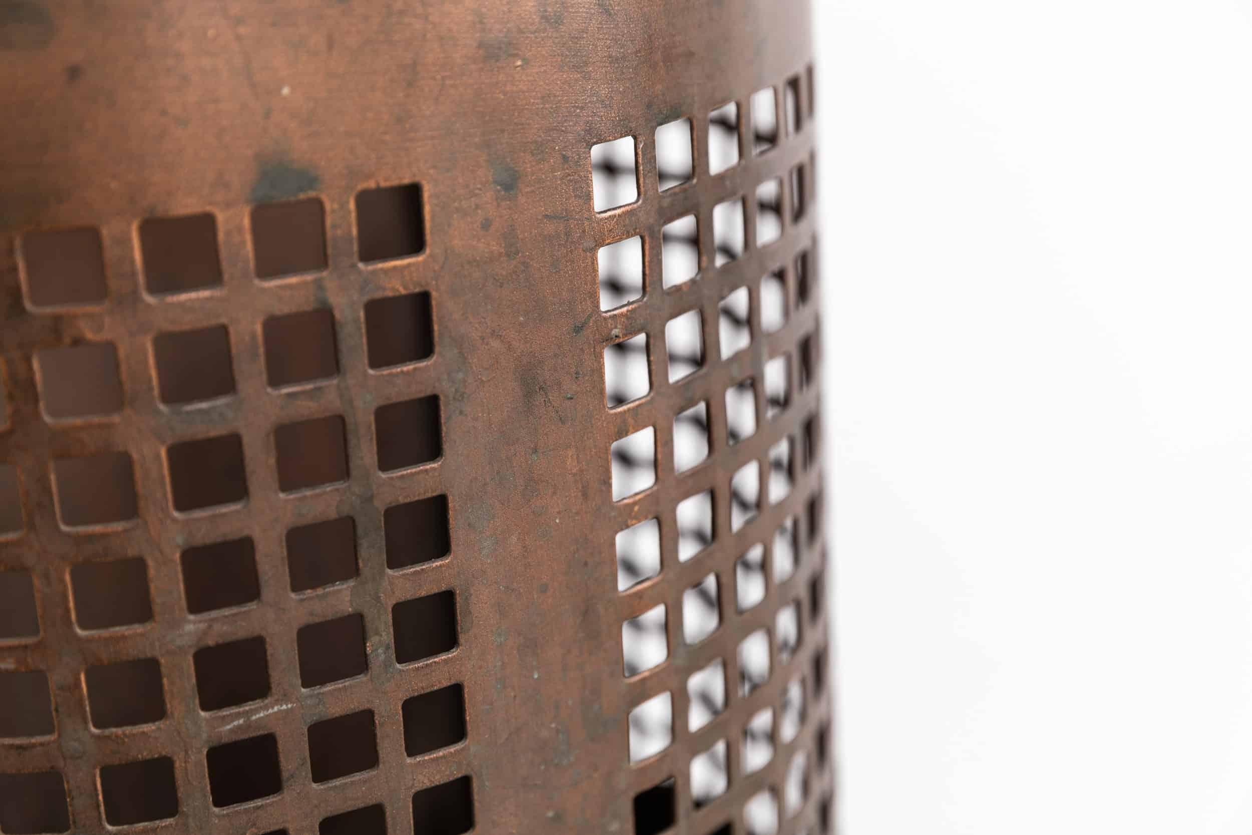 Art Deco Antique Vintage Industrial George V Copper Post Office Waste Paper Bin. c.1930
