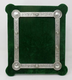 Antique Vintage Irish Sterling Silver Photo Picture Portrait Frame Celtic, 1969