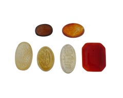 Antique Vintage Islamic Carved Jade Calligraphy Seals