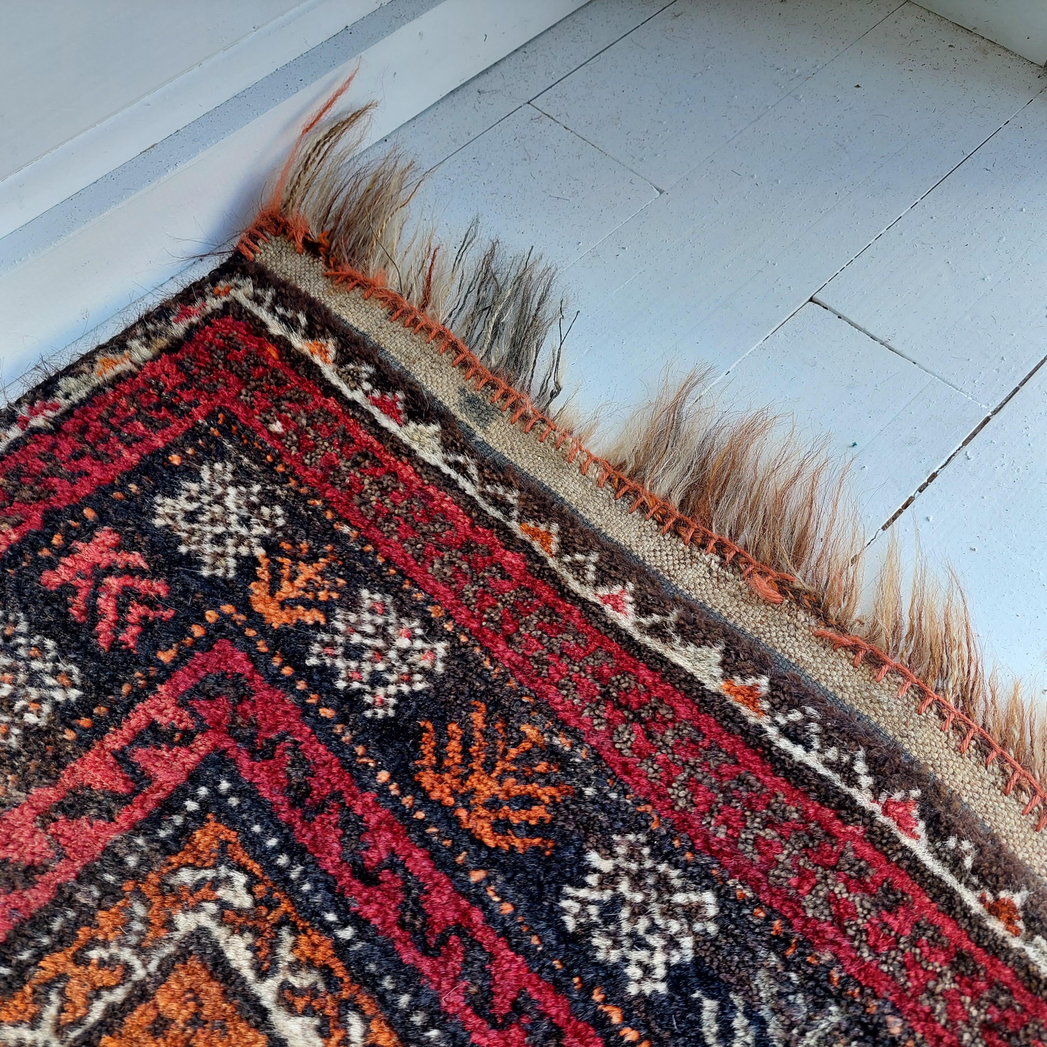 antique Vintage kazak caucasian tribal rug 190x120cm 2