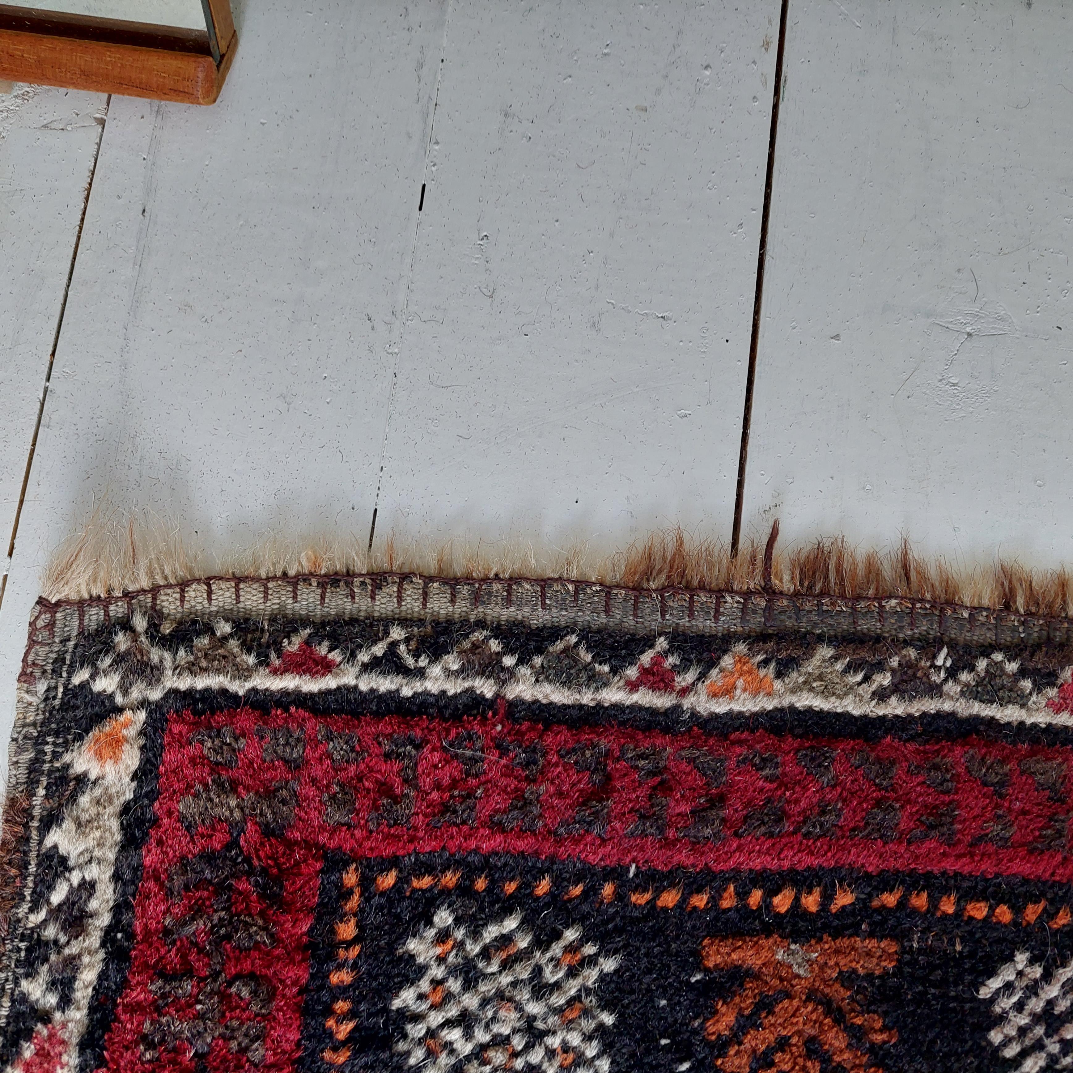 antique Vintage kazak caucasian tribal rug 190x120cm In Good Condition In Leamington Spa, GB