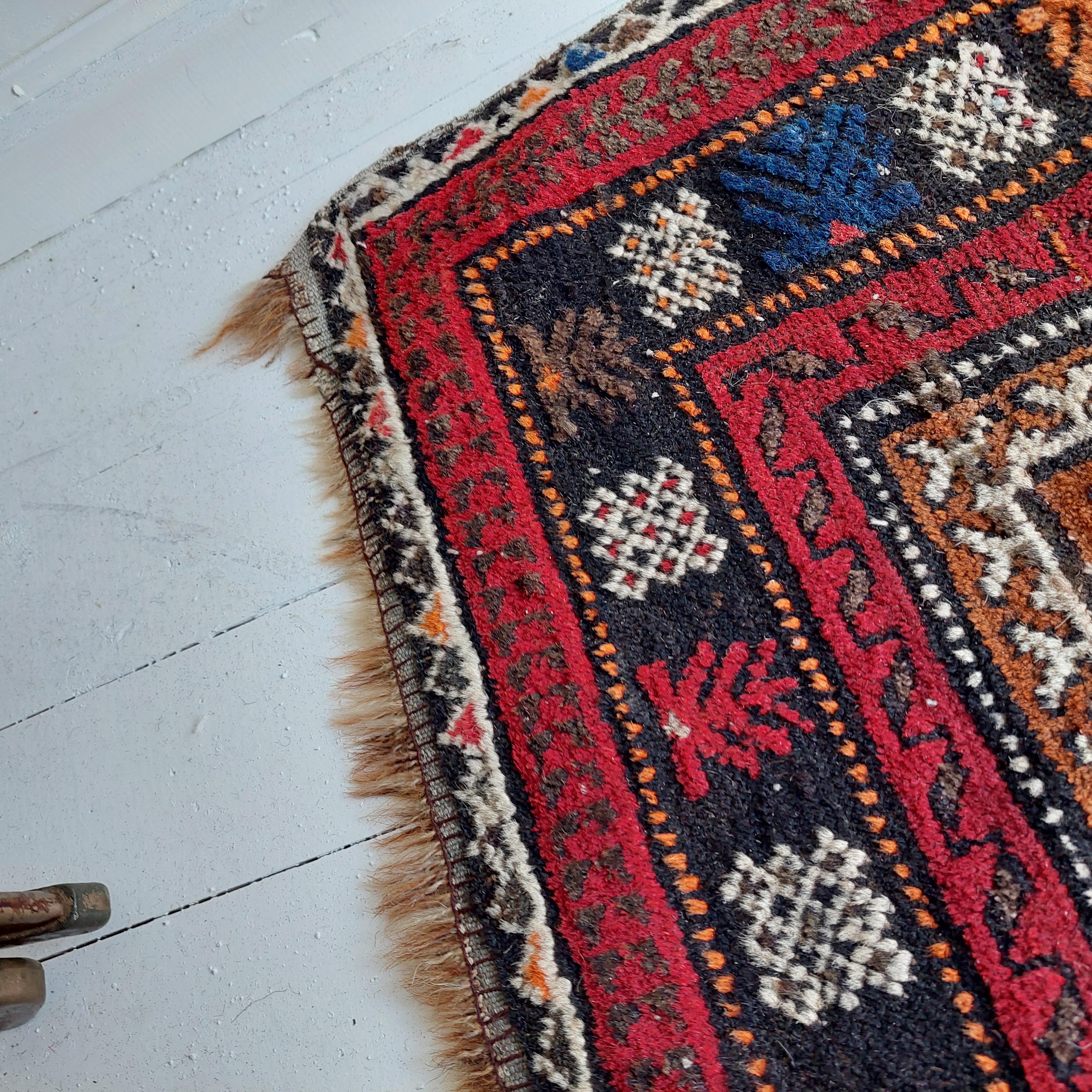 20th Century antique Vintage kazak caucasian tribal rug 190x120cm