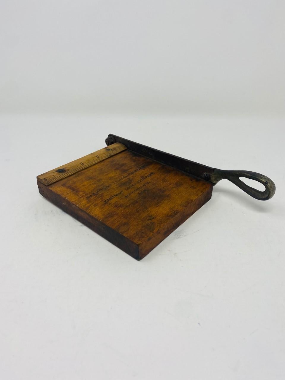 Metal Antique Vintage Kodak Wooden Trimming Board by Eastman For Sale