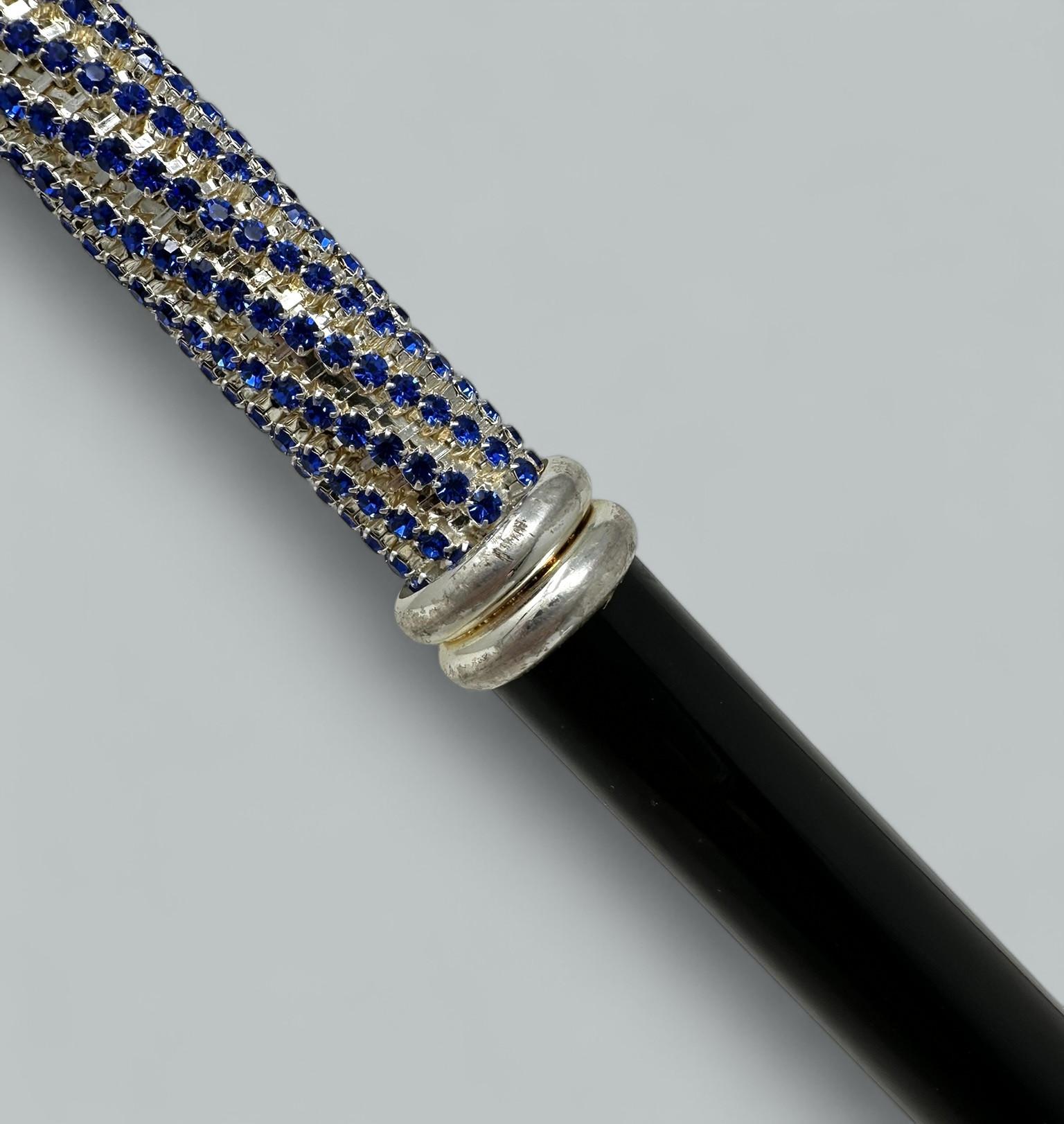 Antiguo Bastón de madera ebonizada para señoras y caballeros de la década de 1980 siglo XX en venta