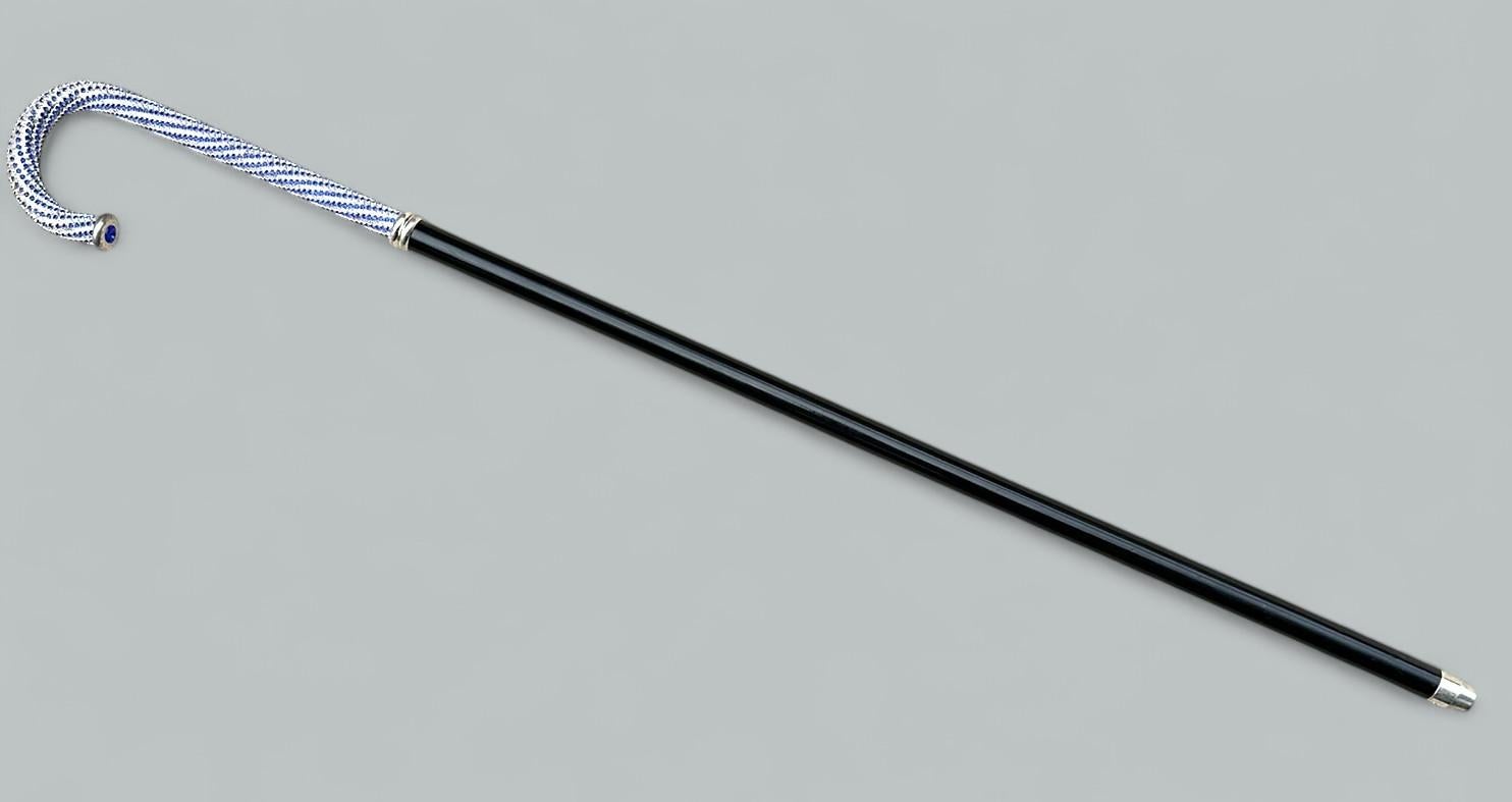 Antiguo Bastón de madera ebonizada para señoras y caballeros de la década de 1980 en venta 2