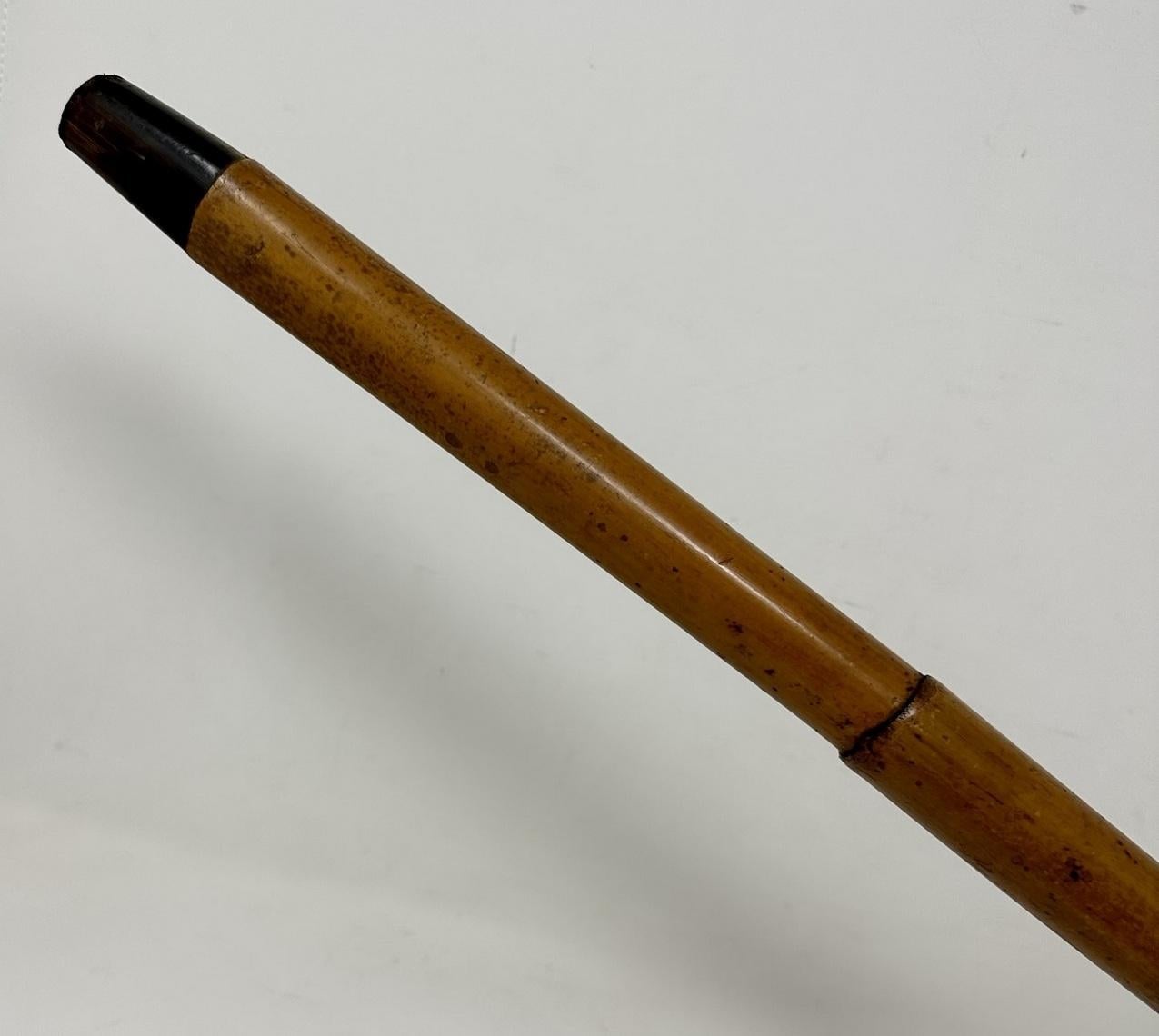 Antique Vintage Lady's Gentleman's Wooden Malacca Walking Swagger Stick Cane 19C In Good Condition For Sale In Dublin, Ireland