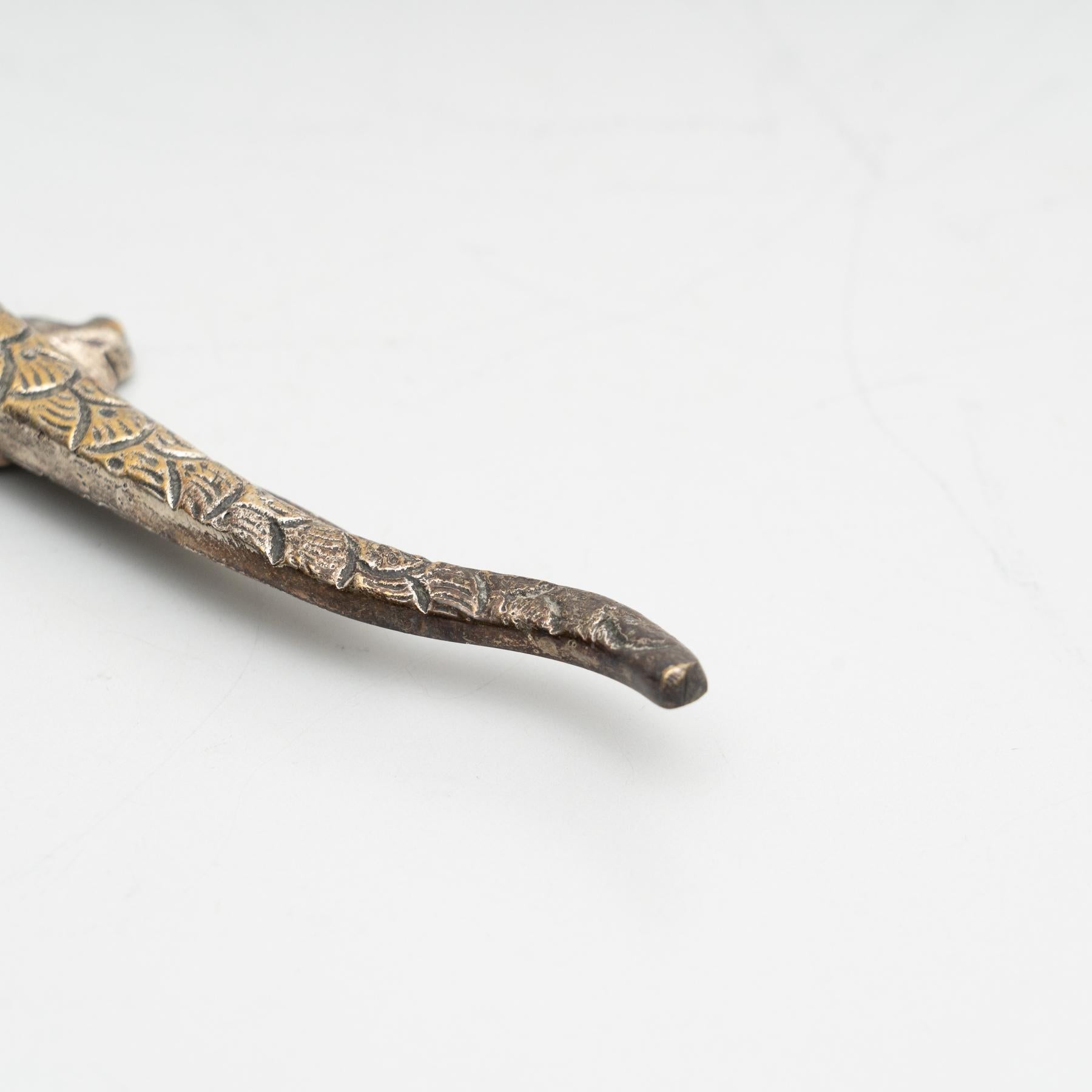 Cascanueces Antiguo Vintage French de Metal en Forma de Cocodrilo en venta 9