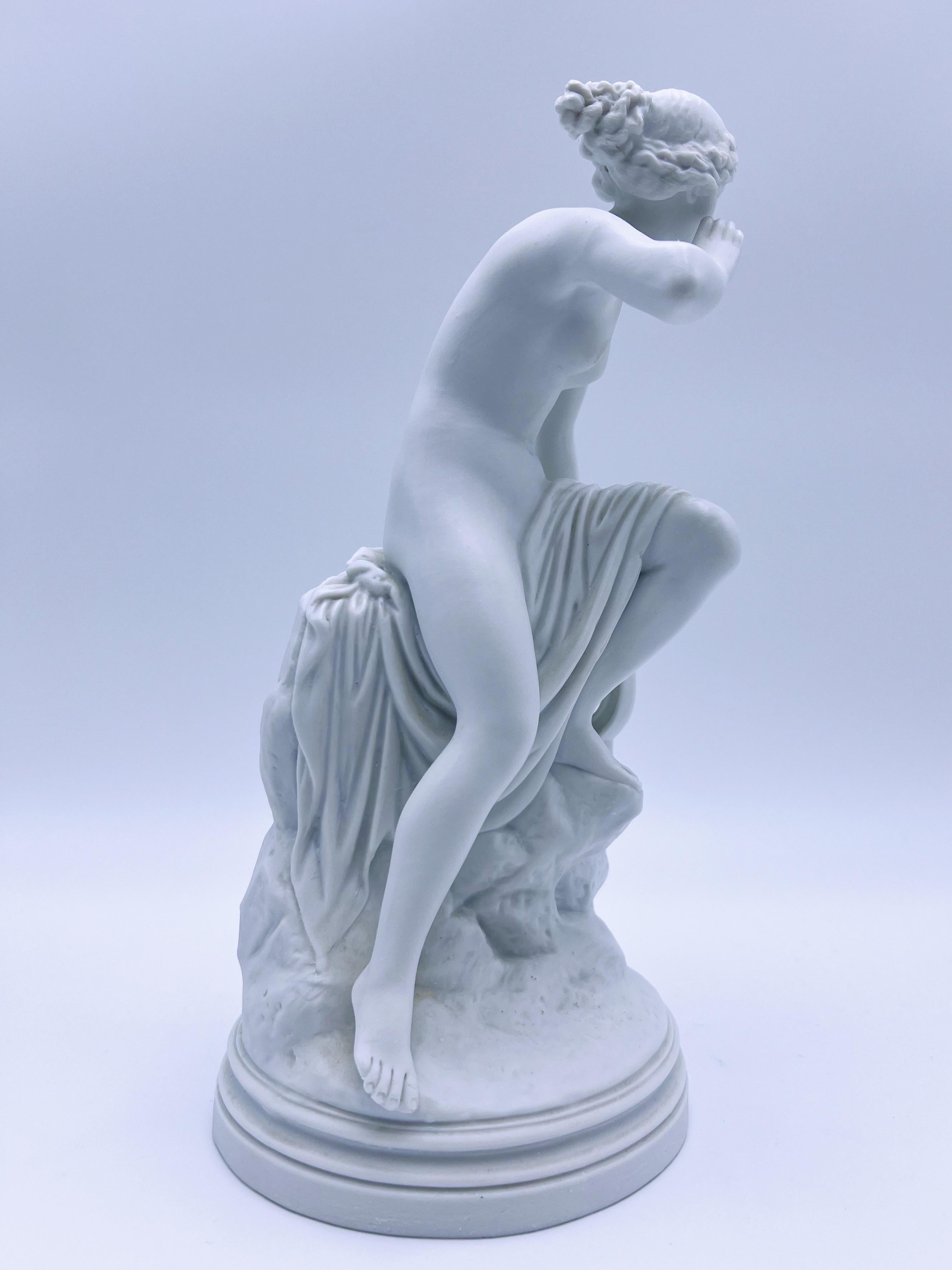 Statuetta in porcellana Parian Biscuit antica/vecchia di 'Lurline' In condizioni buone in vendita a Skien, NO