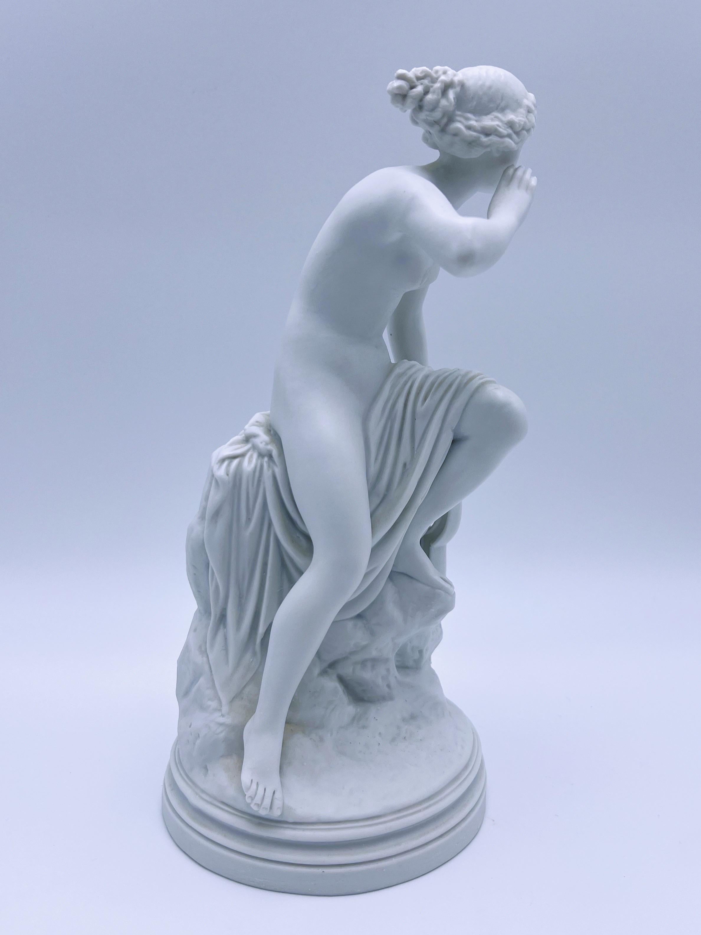 Statuetta in porcellana Parian Biscuit antica/vecchia di 'Lurline' in vendita 3