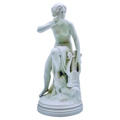 Figurita antigua/de época de porcelana bizcochada Parian de "Lurline
