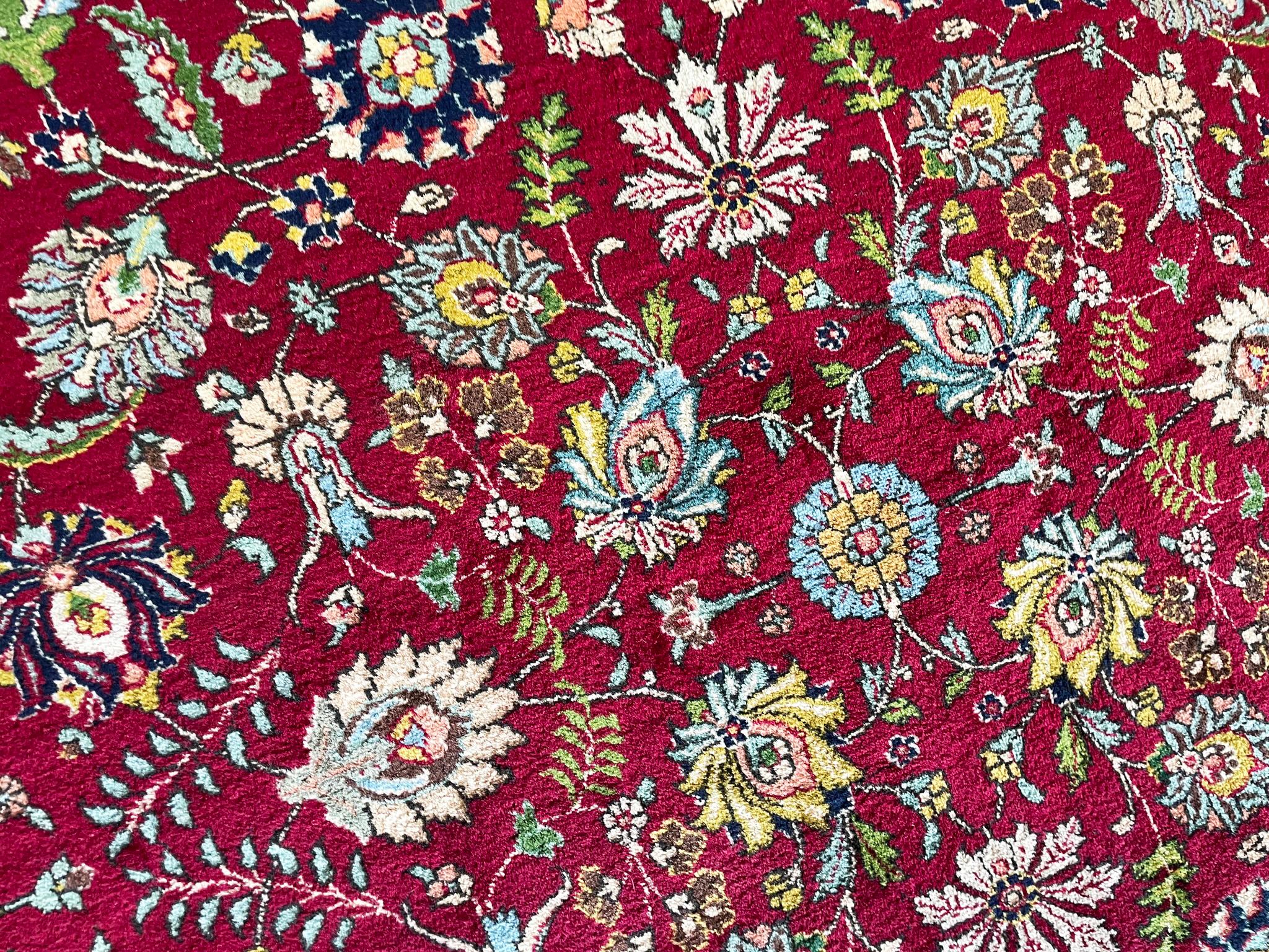 20ième siècle Tapis persan de Tabriz ancien/ancien, 2,69 m x 3,78 m, c-1940 en vente