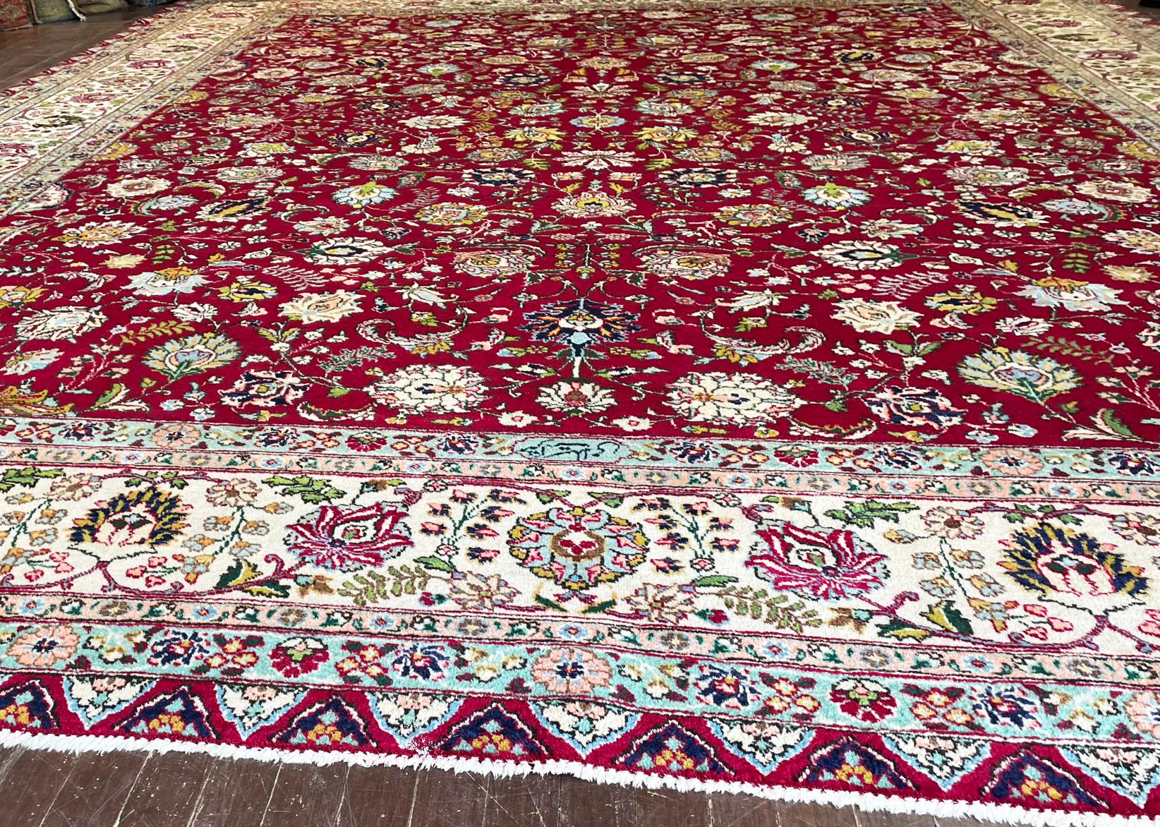 Antique/Vintage Persian Tabriz Carpet, 11'6