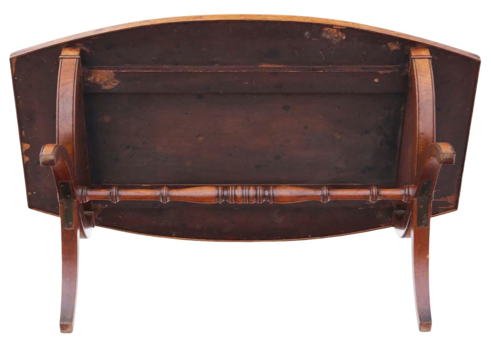 Table basse ancienne en placage d'if et d'huître de qualité Vintage du début du 20e siècle en vente 2