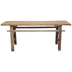 Vintage Vintage Rustic Elmwood Console Table