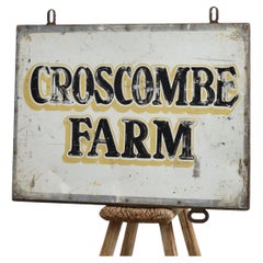 The Farm Antiques Vintage Rustic Folk Art Metal Sign