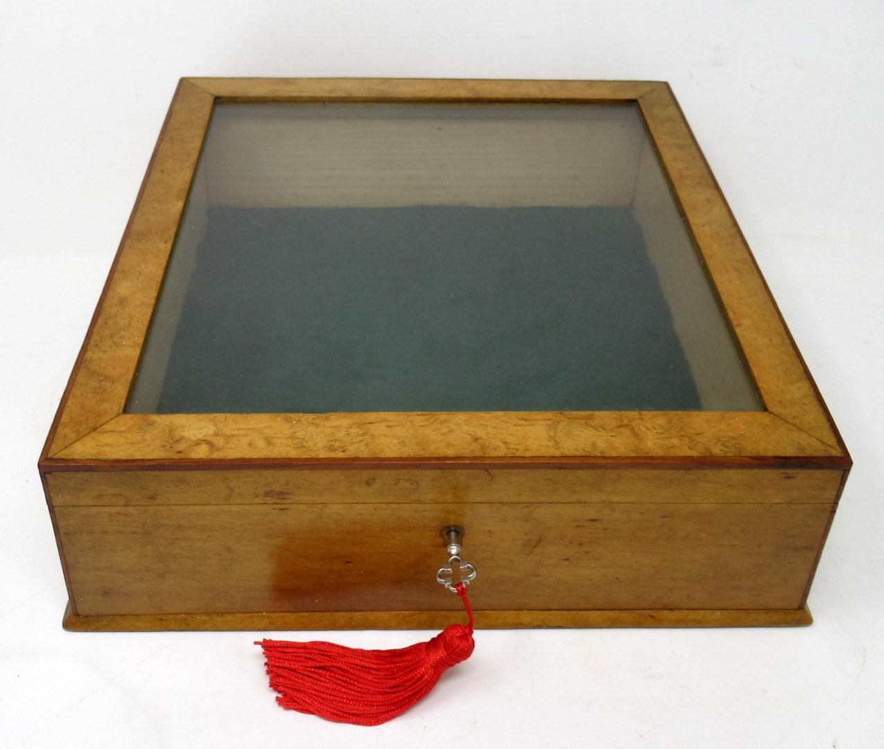 Edwardian Antique Vintage Satinwood Mahogany Jewlery Casket Trinket Table Dresser Box
