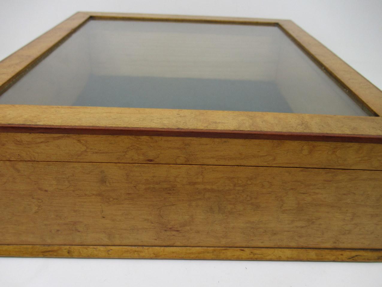 Antique Vintage Satinwood Mahogany Jewlery Casket Trinket Table Dresser Box 1