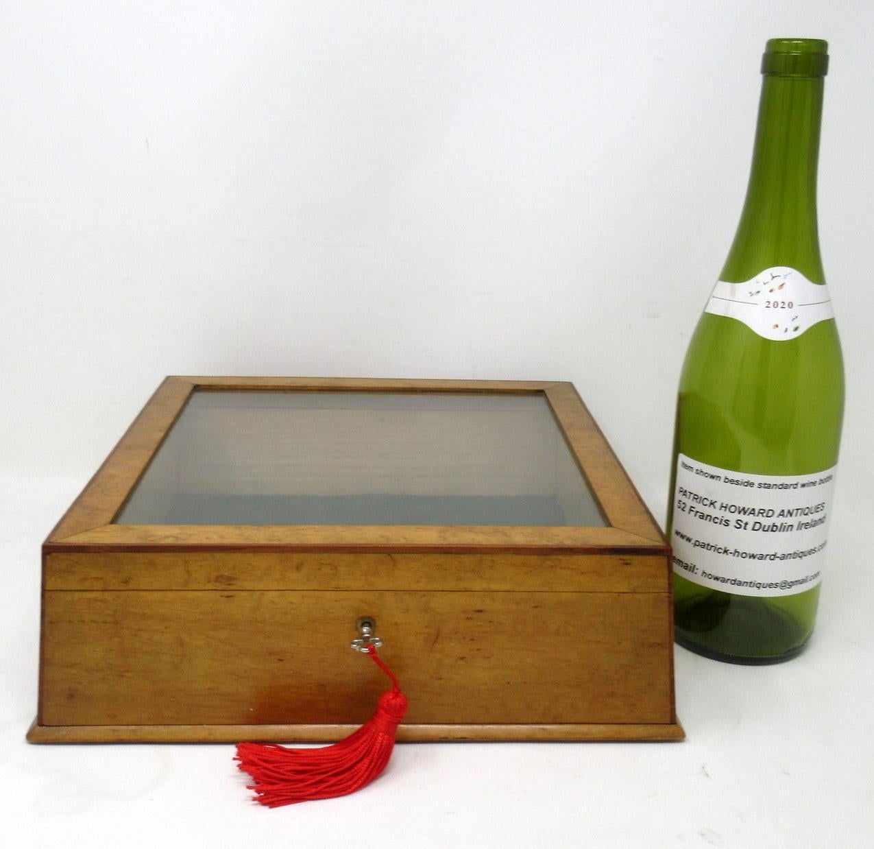 Antique Vintage Satinwood Mahogany Jewlery Casket Trinket Table Dresser Box 2