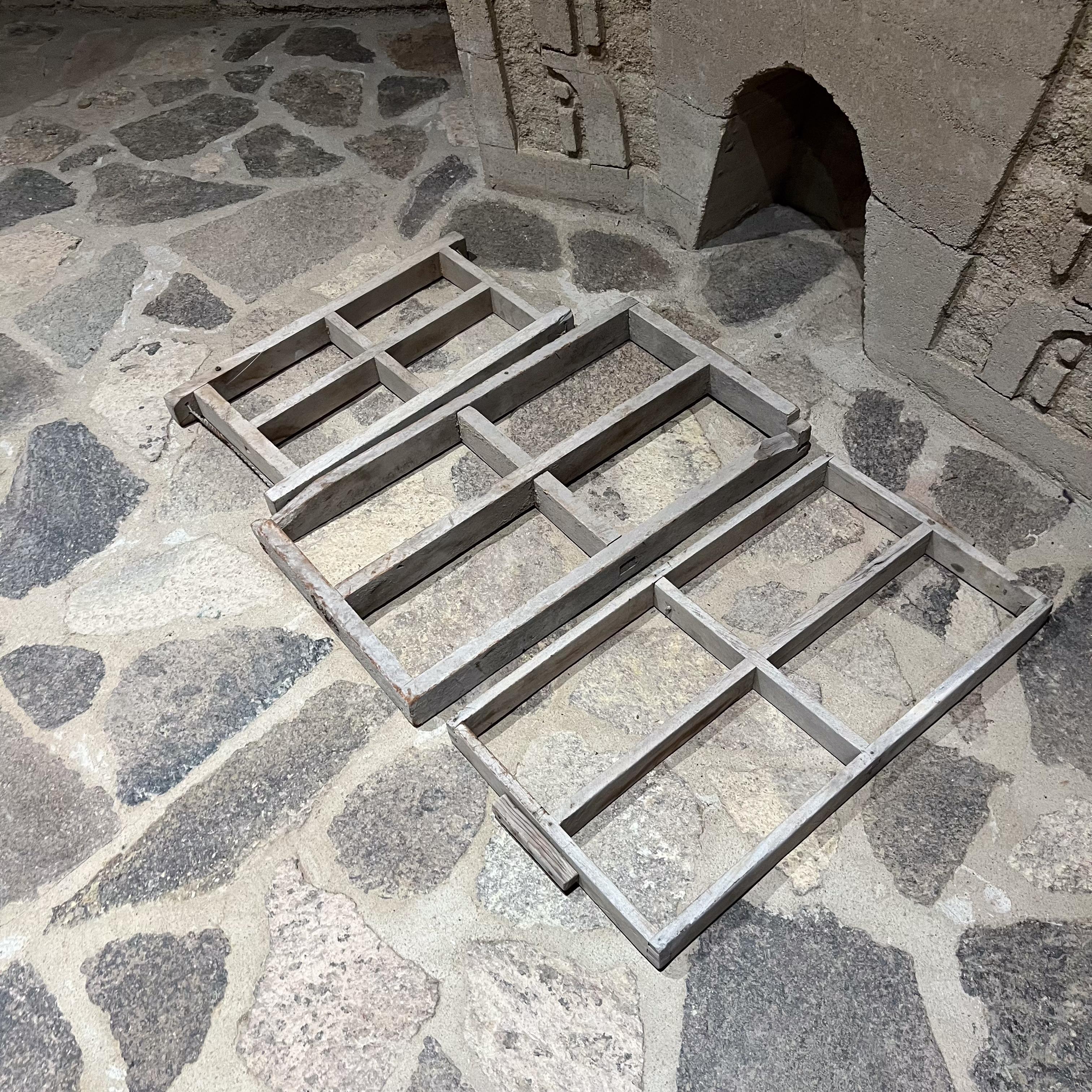 20th Century Antique Vintage Set of Three Wooden  Adobe Forms For Sale