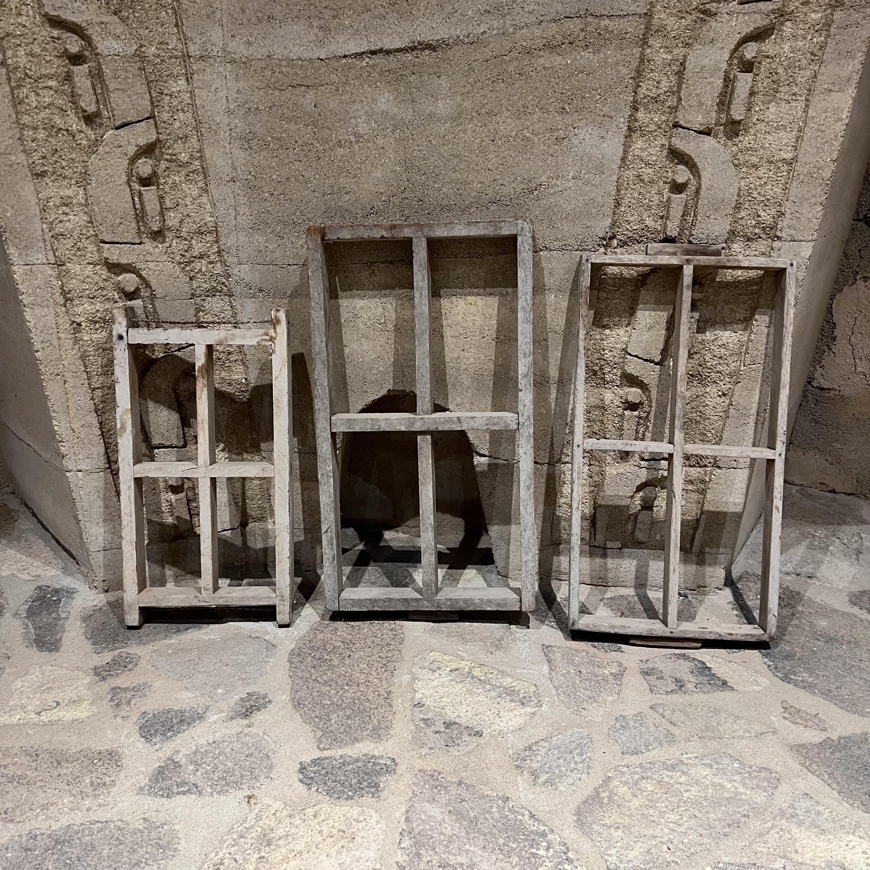 Antique Vintage Set of Three Wooden  Adobe Forms For Sale 1