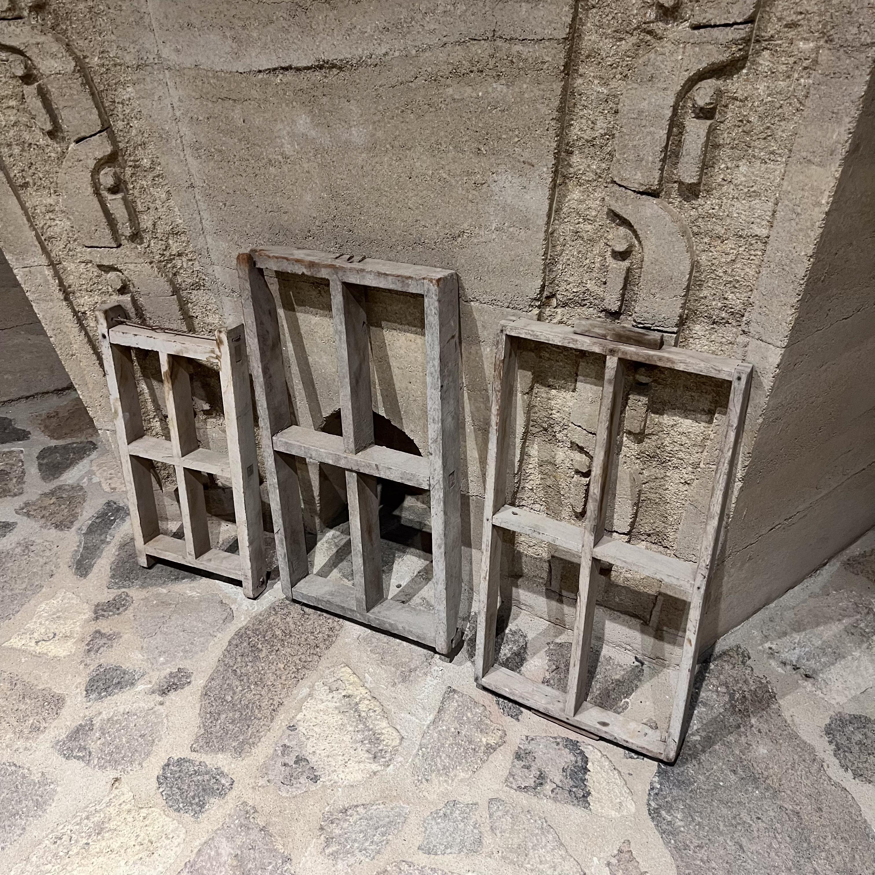 Antique Vintage Set of Three Wooden  Adobe Forms For Sale 2