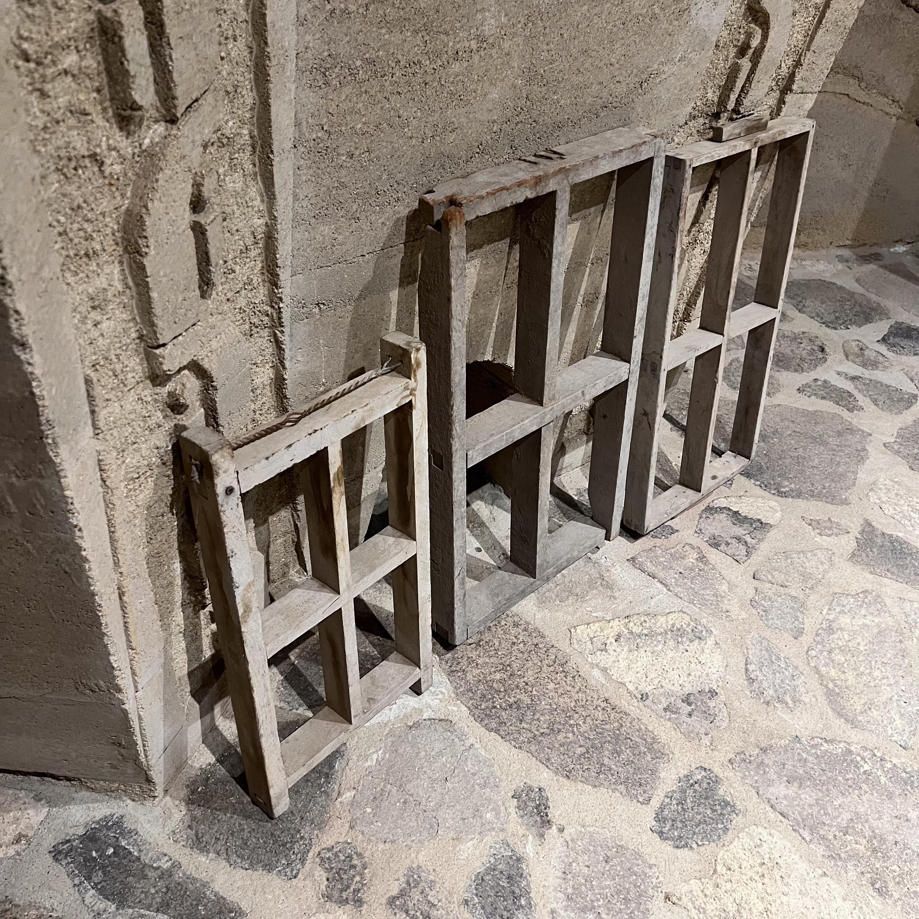 Antique Vintage Set of Three Wooden  Adobe Forms For Sale 3