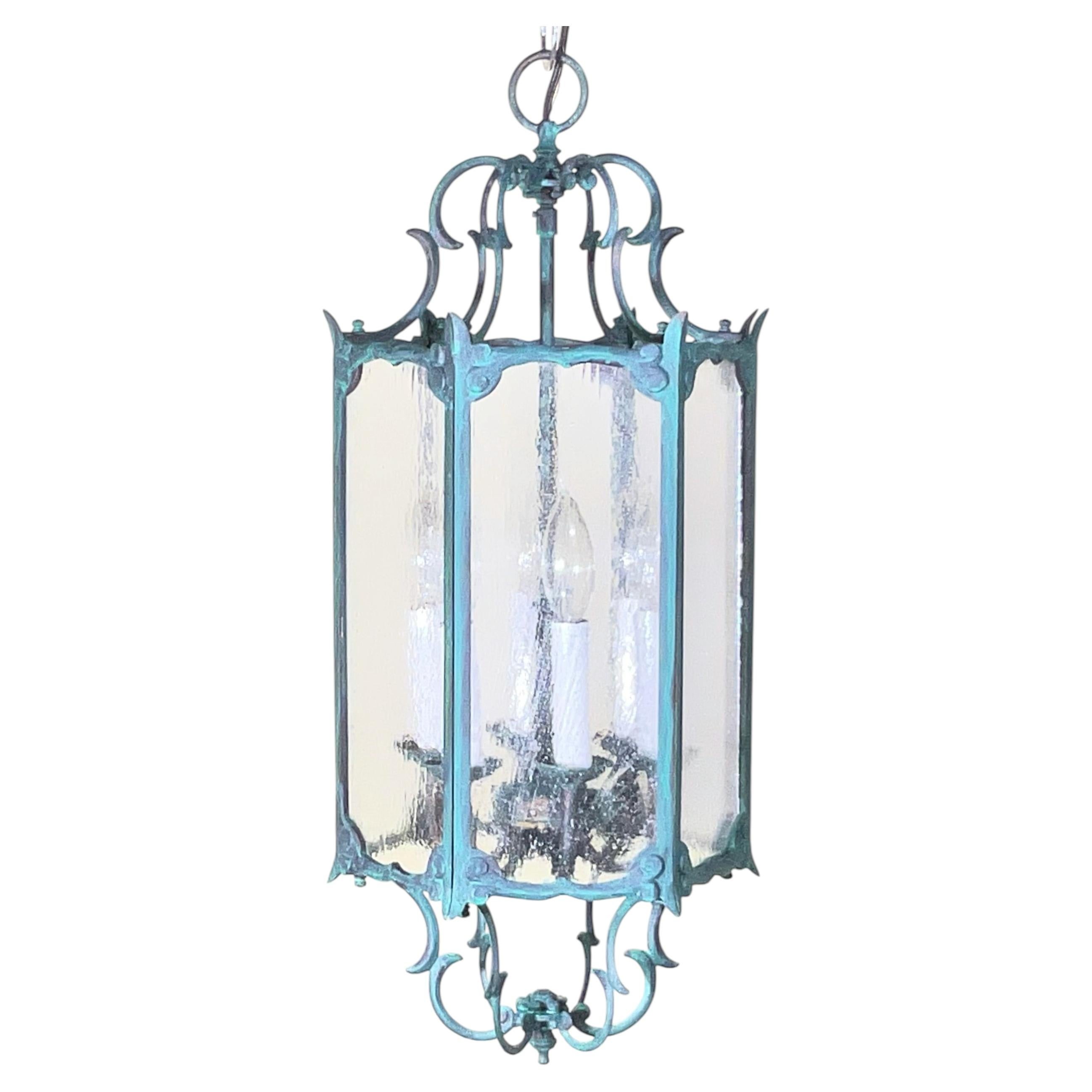 Antique Vintage Solid Brass Chandelier / Lantern