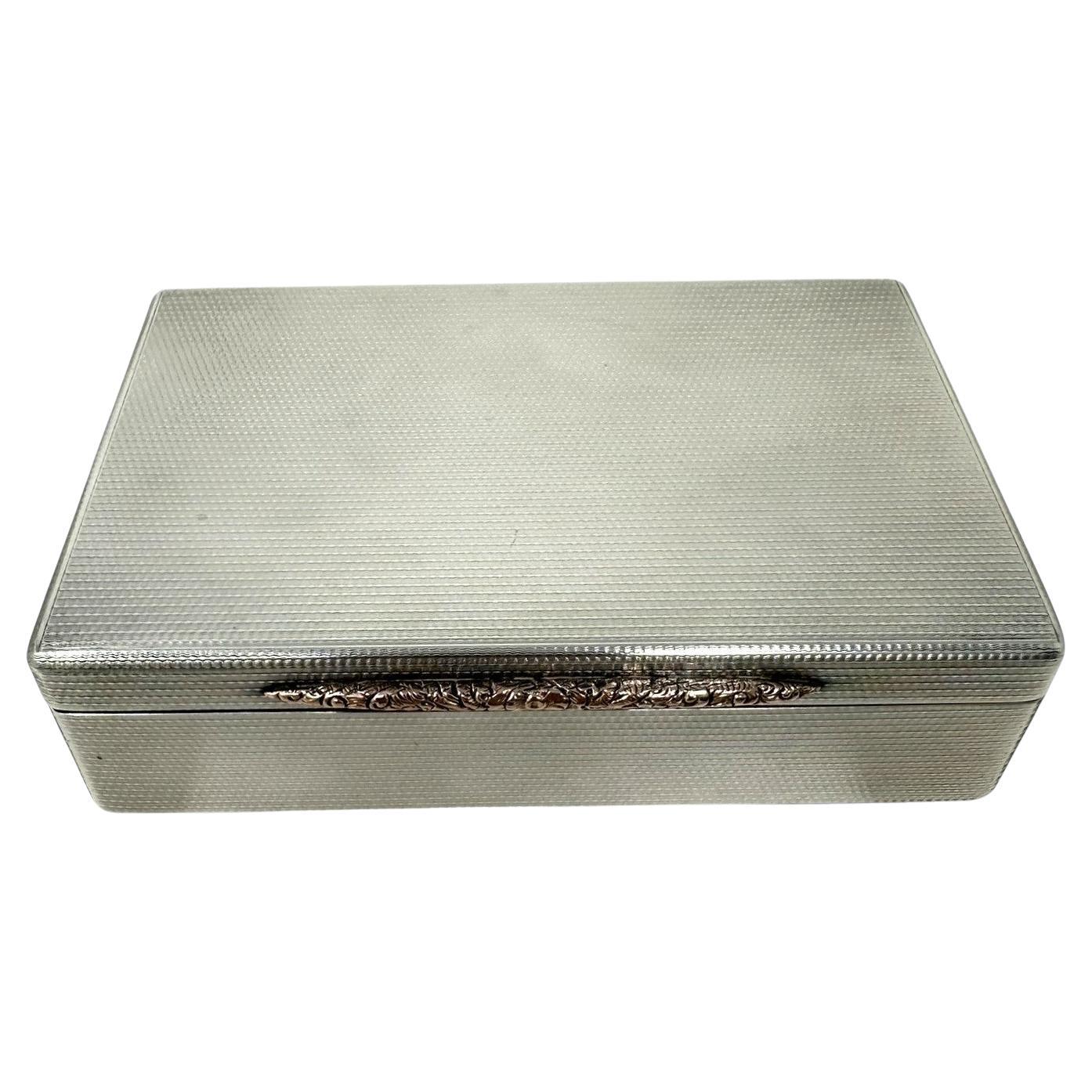 Antike Vintage Sterling massivem Silber Schmuck Schatulle Trinket Box A Wilcox 1922