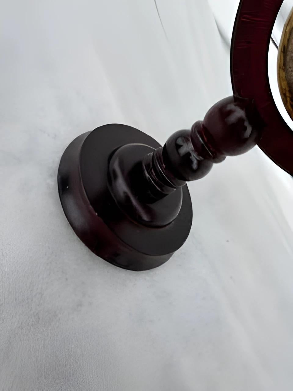 Antique vintage terrestrial globe wooden base stand For Sale 4