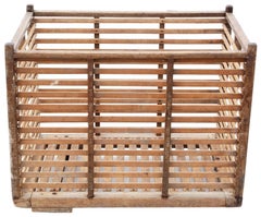 Antique Vintage very large strong log or storage basket boulangerie