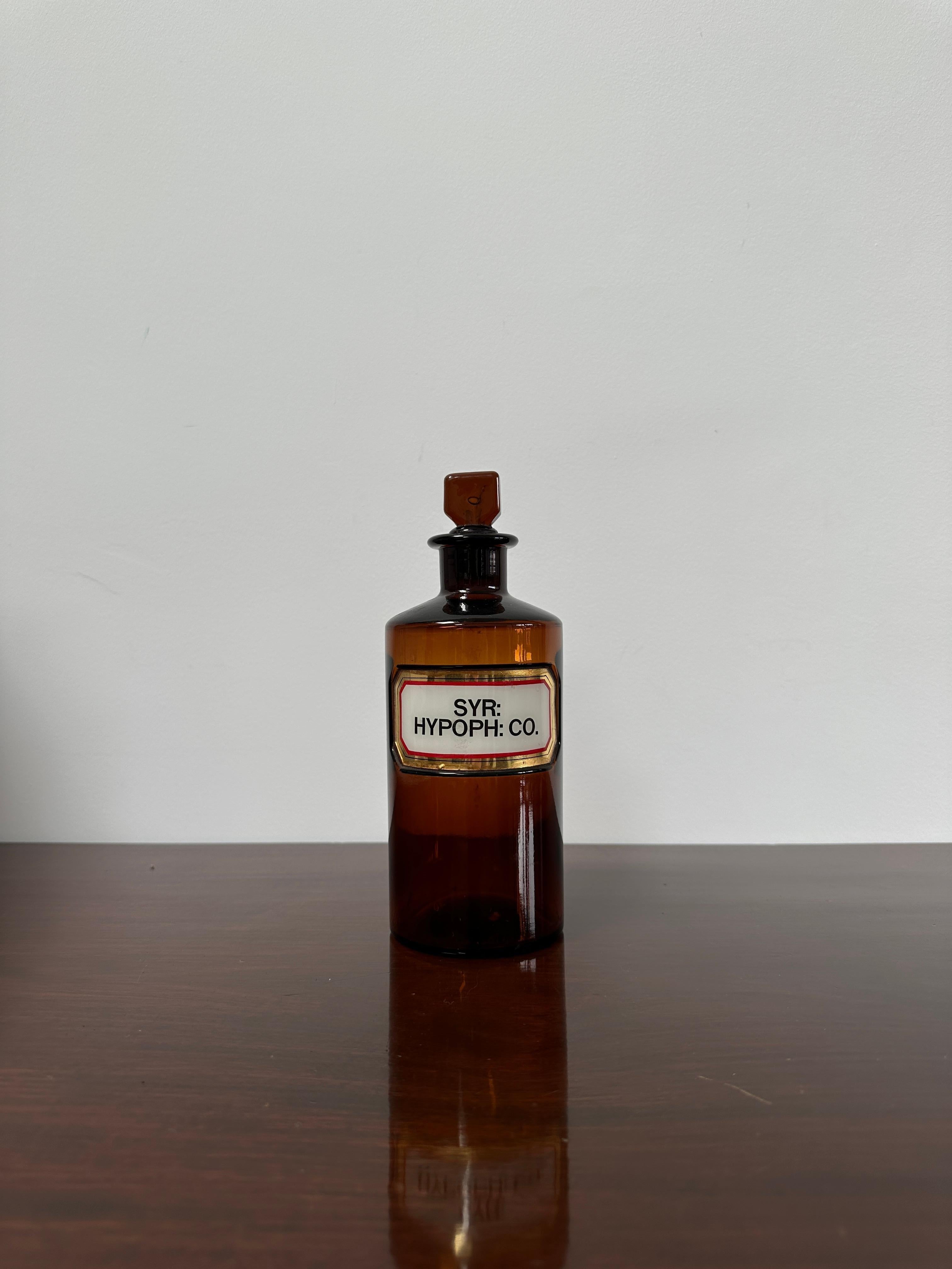 Britannique Antique Vintage Victorien Original Brown Apothecary Medicine Chemist Bottle JAR  en vente