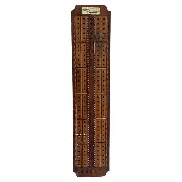 English Cribbage Board of Brass and Wood at 1stDibs | cribbage board ...