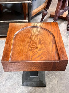 Antique Vintage Wood Stool, Compact Design, 19.75\" Height