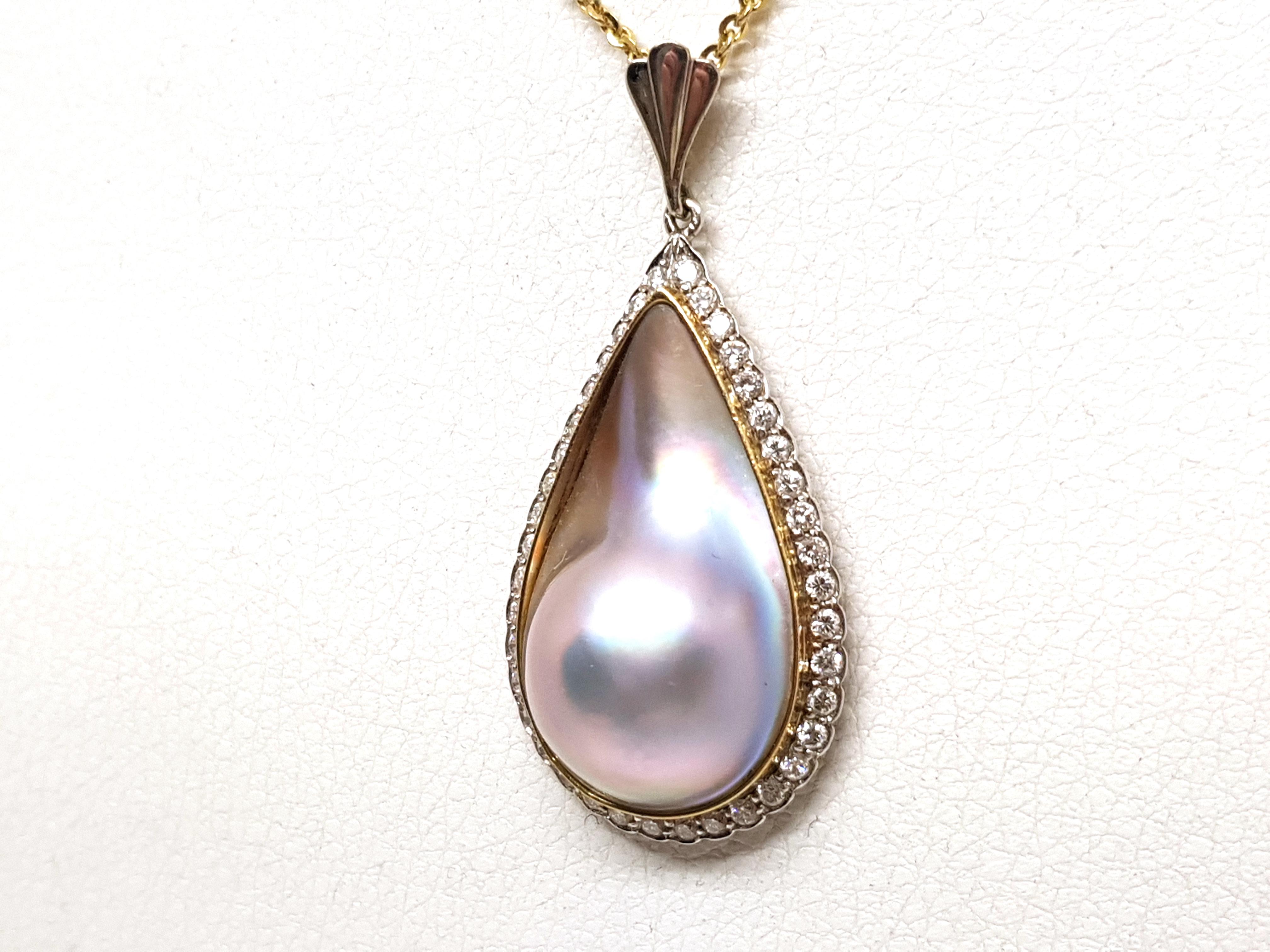 antique pearl pendant necklace