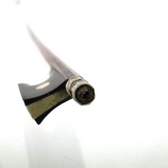 Antique Violin Bow With Mother Of Pearl Frogs Signed 19thC