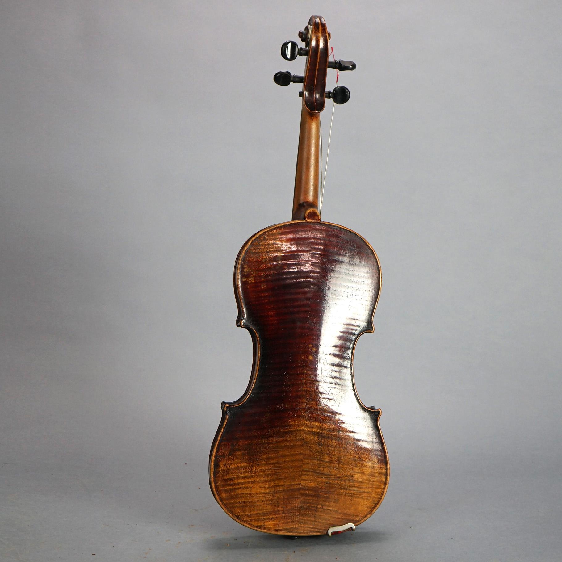 20th Century Antique Violin with Bow & Case C1920