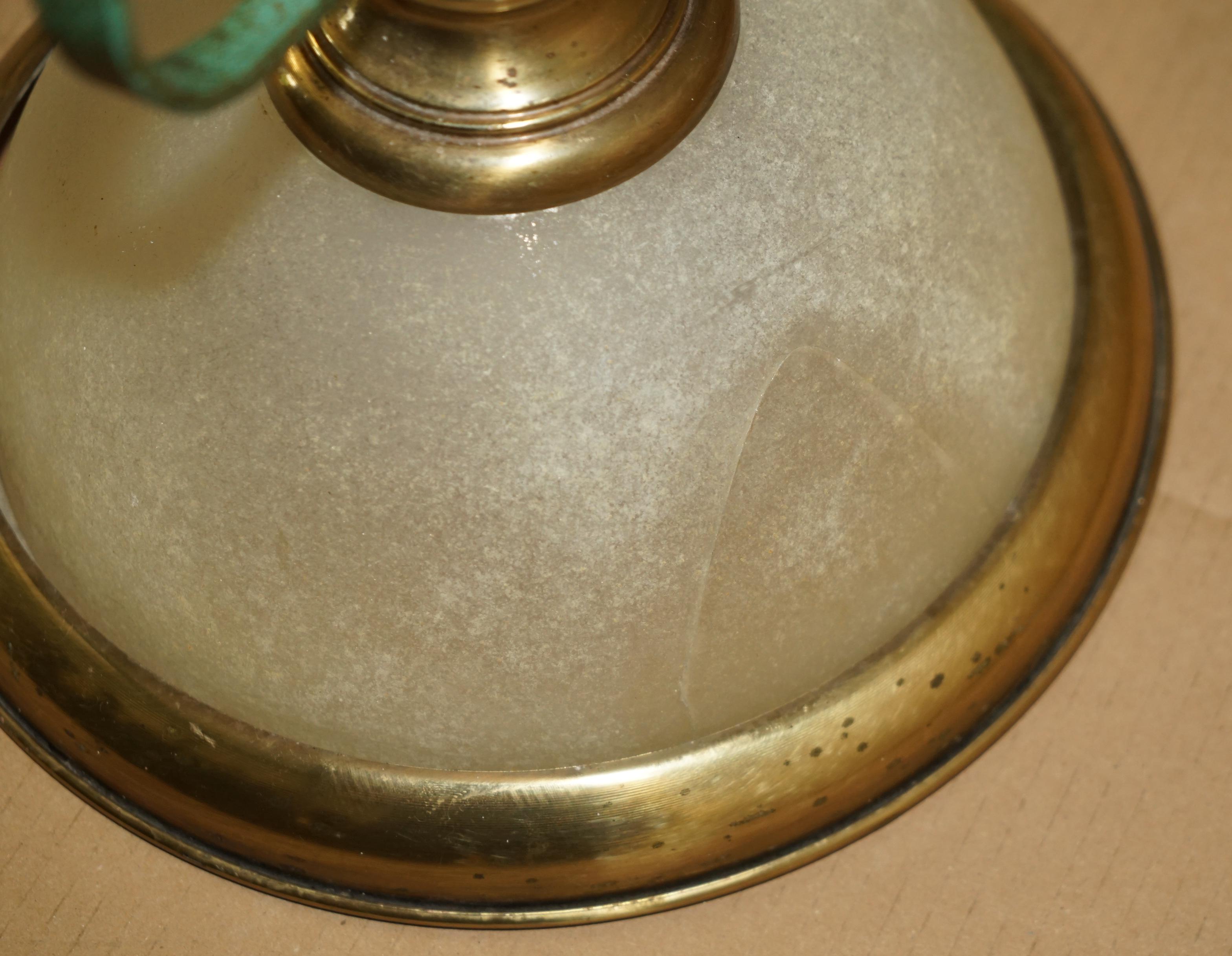 ANTIQUE ViRGINIA BEACH BRASS SNOOKER POOL TABLE OR KITCHEN ISLAND CEILING LIGHT 6