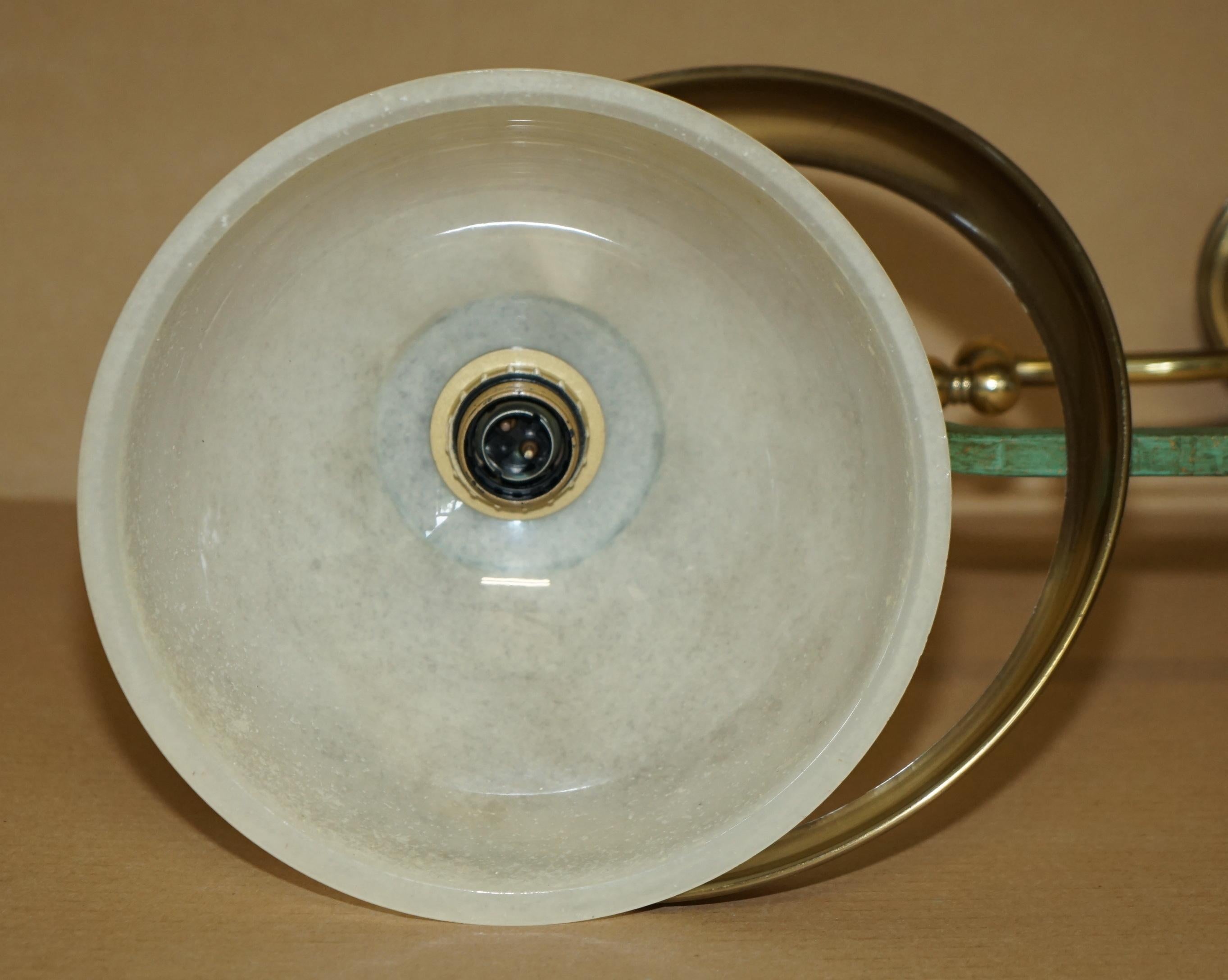 ANTIQUE ViRGINIA BEACH BRASS SNOOKER POOL TABLE OR KITCHEN ISLAND CEILING LIGHT 7