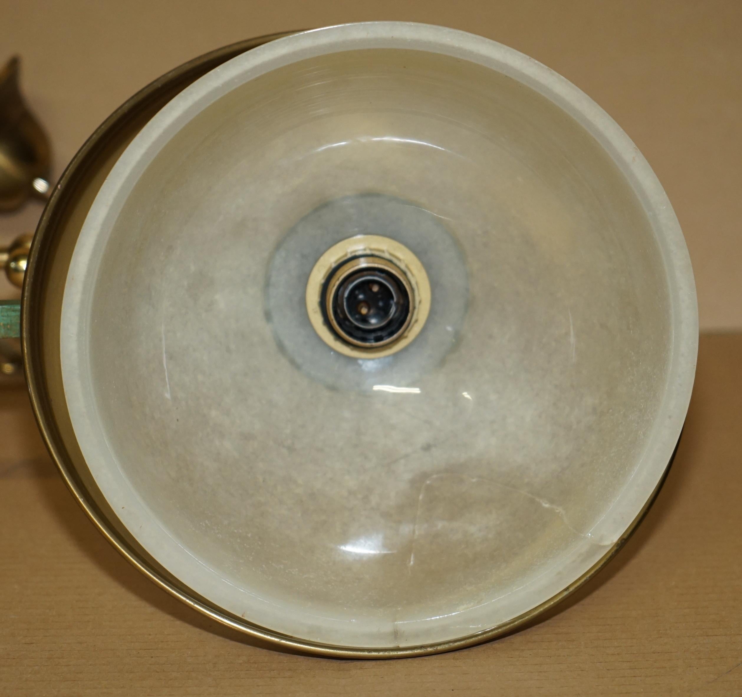 ANTIQUE ViRGINIA BEACH BRASS SNOOKER POOL TABLE OR KITCHEN ISLAND CEILING LIGHT 9