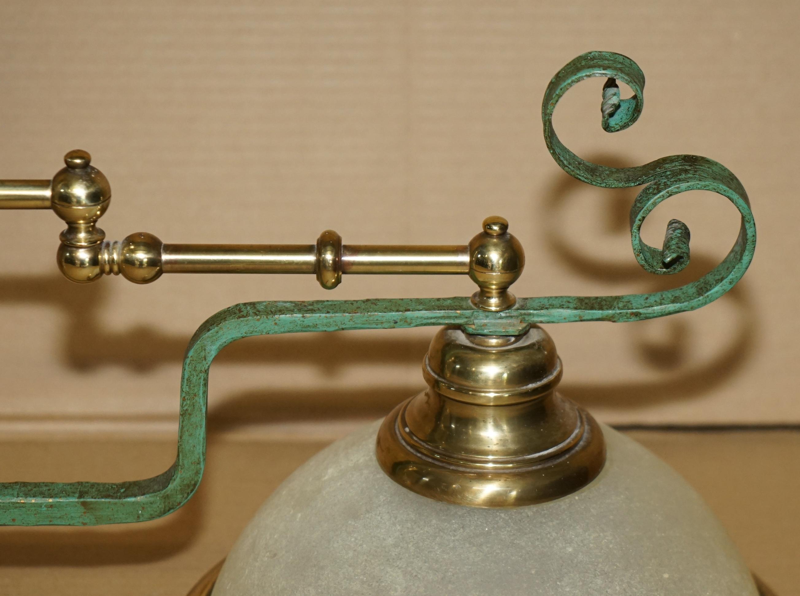 Early 20th Century ANTIQUE ViRGINIA BEACH BRASS SNOOKER POOL TABLE OR KITCHEN ISLAND CEILING LIGHT
