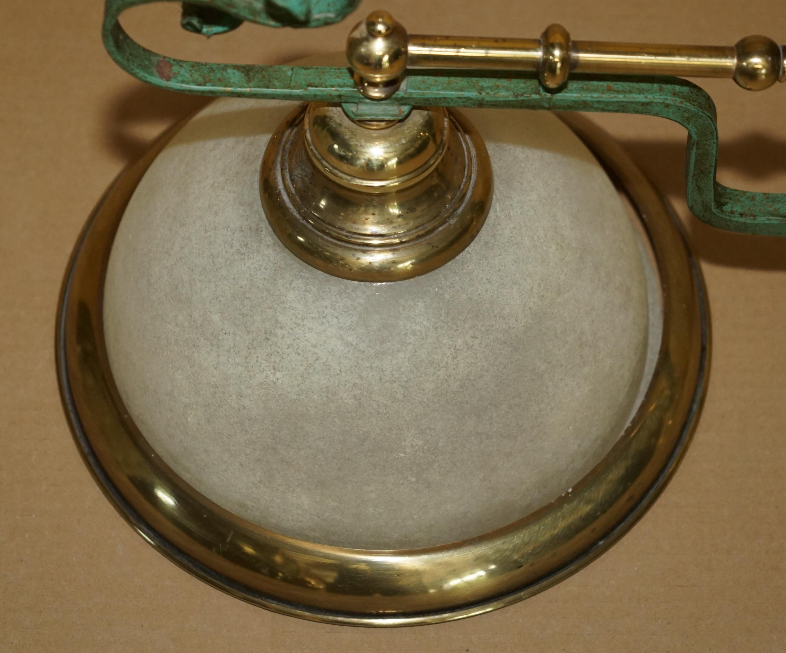 Brass ANTIQUE ViRGINIA BEACH BRASS SNOOKER POOL TABLE OR KITCHEN ISLAND CEILING LIGHT