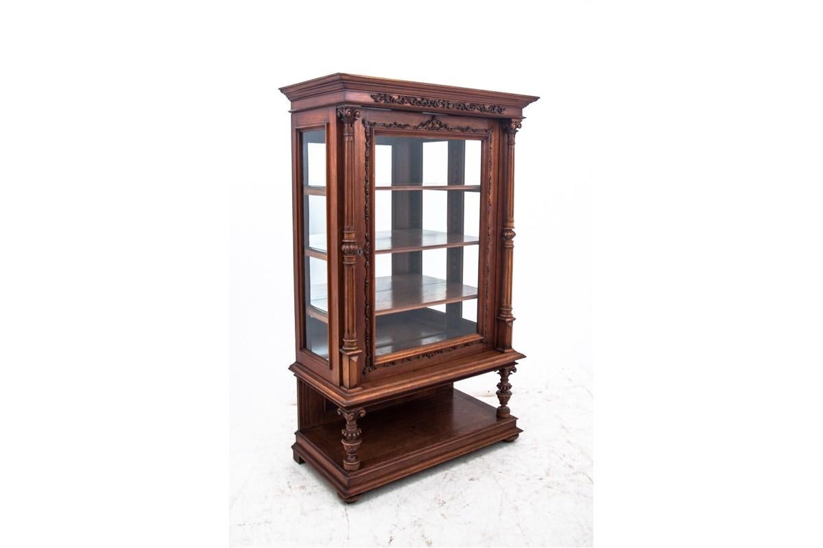 Antique Vitrine with Mirrored Back, France, Around 1910 For Sale 4