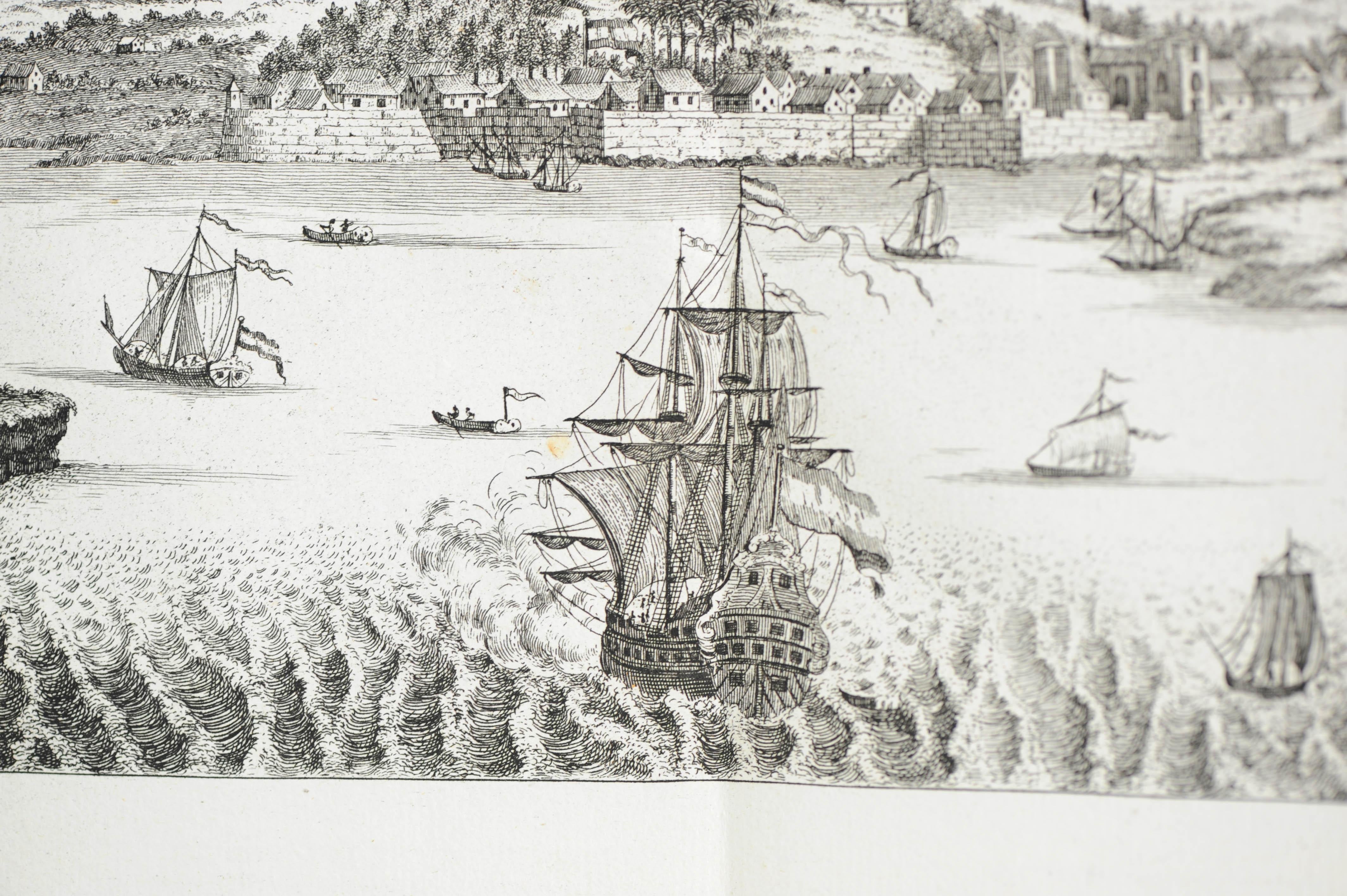Impression Voc ancienne Hollande Malaisie Carte ancienne Melaka History, 1663 Bon état - En vente à Amsterdam, Noord Holland