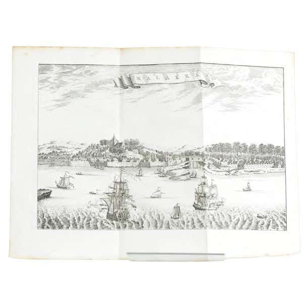 Antique Voc Print Holland Malaysia Old Map Melaka History, 1663 For ...
