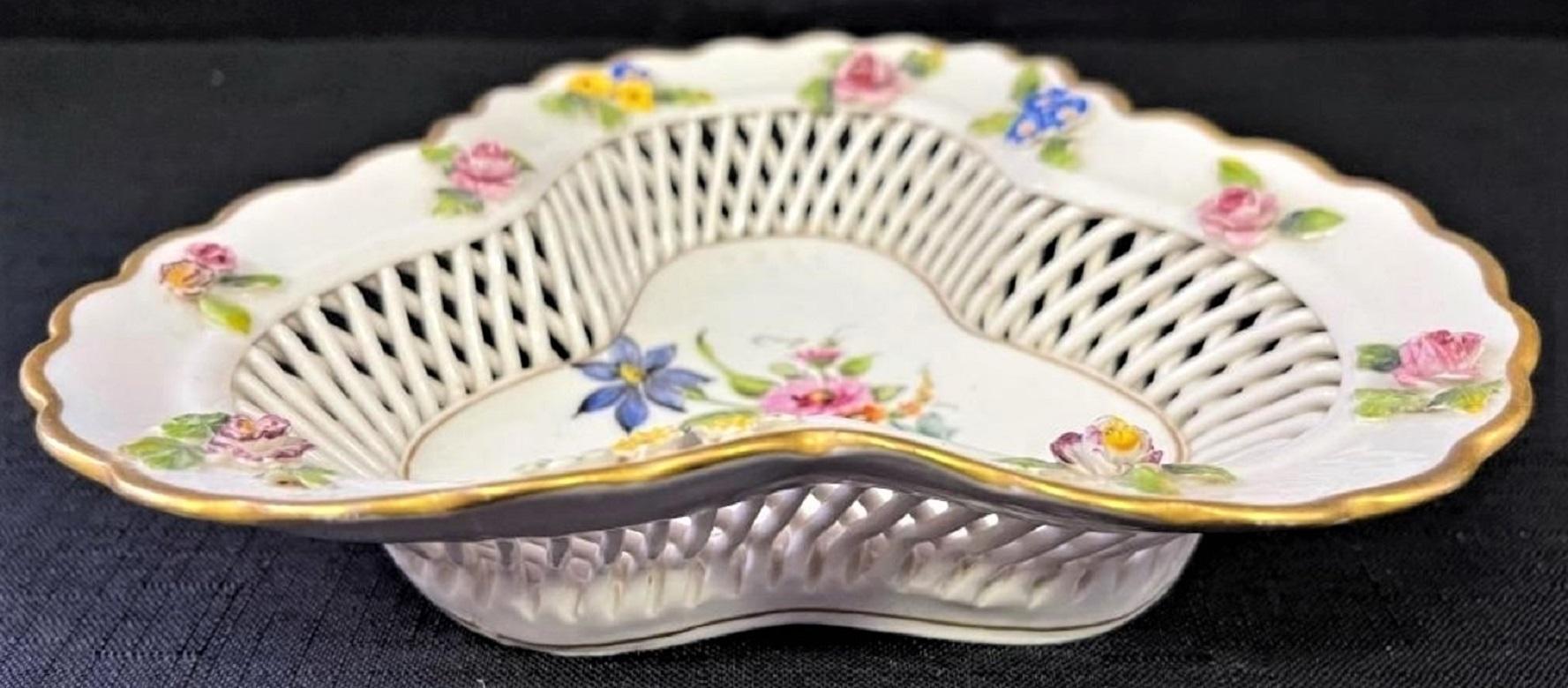 A memorable Valentine's Day gift for someone special.

This rare antique Von Schierholz Rococo Meissen-style floral encrusted porcelain basket with Schierholz Plaue mark indicates a manufacture date of between 1907 – 1927. Established in 1817 in